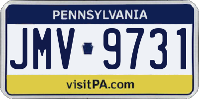 PA license plate JMV9731