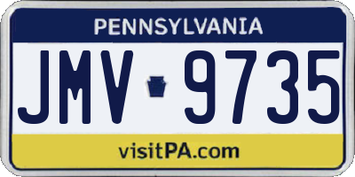 PA license plate JMV9735