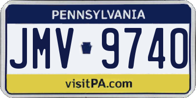 PA license plate JMV9740