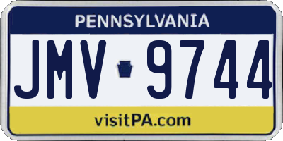 PA license plate JMV9744