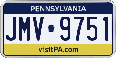 PA license plate JMV9751
