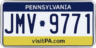 PA license plate JMV9771