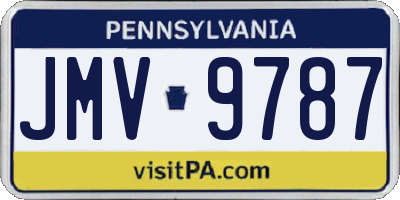 PA license plate JMV9787