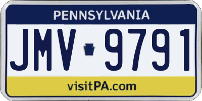 PA license plate JMV9791