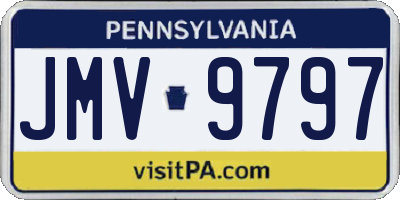 PA license plate JMV9797