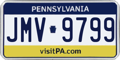 PA license plate JMV9799