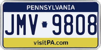PA license plate JMV9808