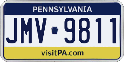 PA license plate JMV9811