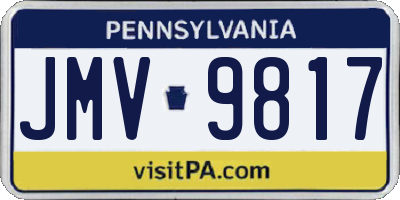 PA license plate JMV9817