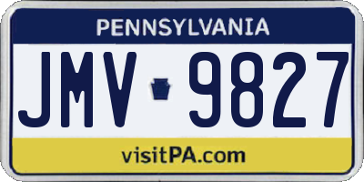 PA license plate JMV9827