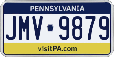 PA license plate JMV9879