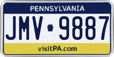 PA license plate JMV9887