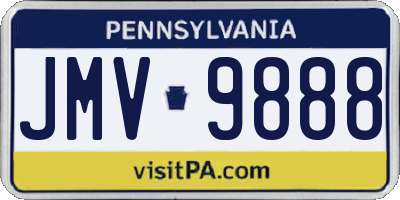 PA license plate JMV9888