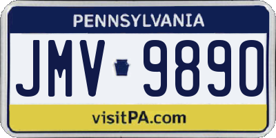 PA license plate JMV9890