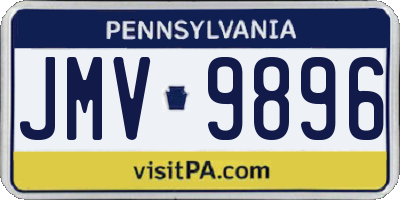 PA license plate JMV9896