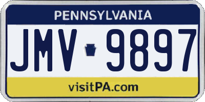 PA license plate JMV9897