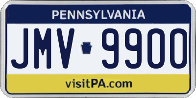 PA license plate JMV9900