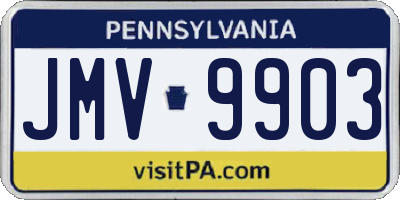 PA license plate JMV9903