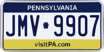 PA license plate JMV9907