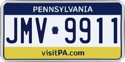 PA license plate JMV9911