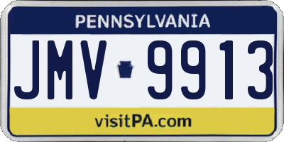 PA license plate JMV9913