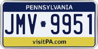 PA license plate JMV9951