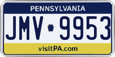 PA license plate JMV9953