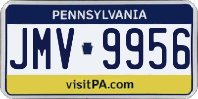 PA license plate JMV9956