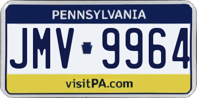 PA license plate JMV9964