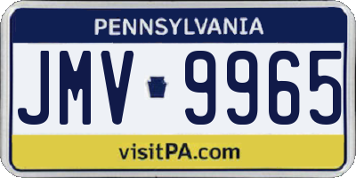 PA license plate JMV9965