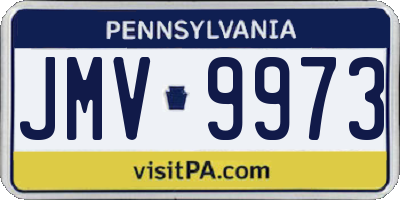 PA license plate JMV9973