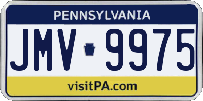 PA license plate JMV9975