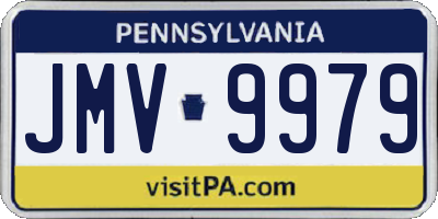 PA license plate JMV9979
