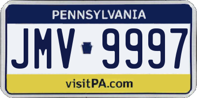 PA license plate JMV9997