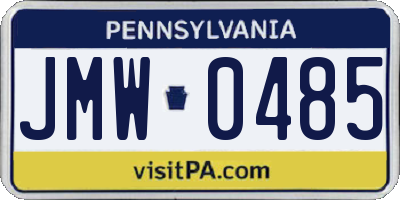 PA license plate JMW0485