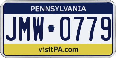 PA license plate JMW0779