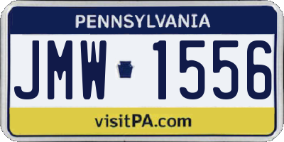PA license plate JMW1556