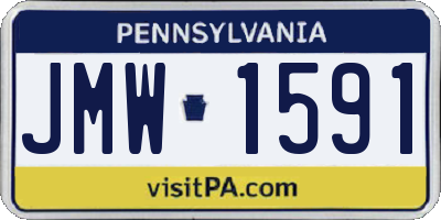 PA license plate JMW1591