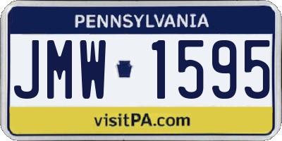 PA license plate JMW1595