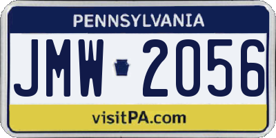 PA license plate JMW2056