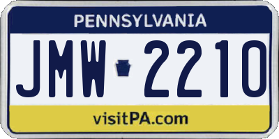 PA license plate JMW2210