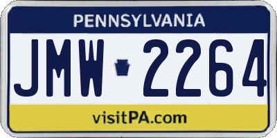 PA license plate JMW2264