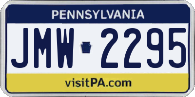 PA license plate JMW2295