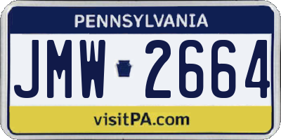 PA license plate JMW2664
