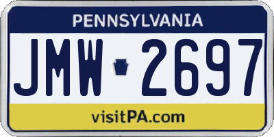 PA license plate JMW2697