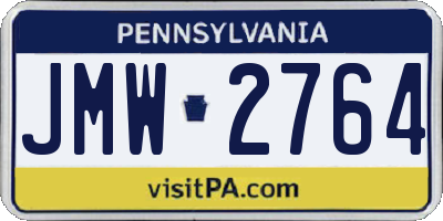 PA license plate JMW2764