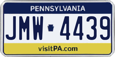 PA license plate JMW4439