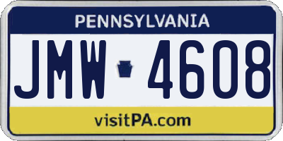 PA license plate JMW4608