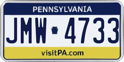PA license plate JMW4733