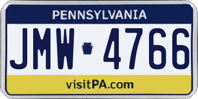 PA license plate JMW4766